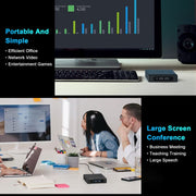 GXMO N42 Windows 11 Intel Gemini Lake N4000 Mini PC NVME SSD WiFi Mini Desktop Computer, Specification:6GB+64GB(Black)