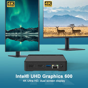 GXMO N42 Windows 11 Intel Gemini Lake N4000 Mini PC NVME SSD WiFi Mini Desktop Computer, Specification:6GB+64GB(Black)