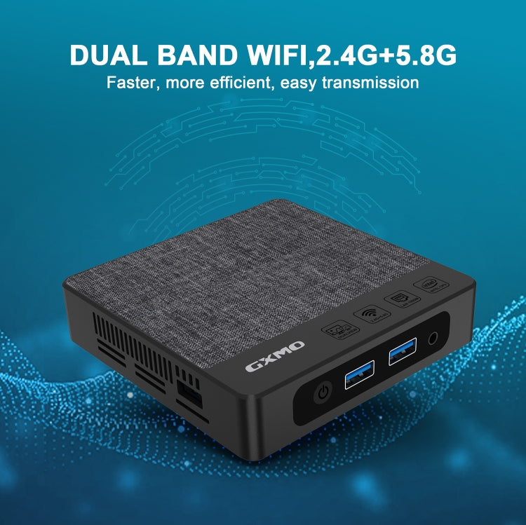 GXMO N42 Windows 11 Intel Gemini Lake N4000 Mini PC NVME SSD WiFi Mini Desktop Computer, Specification:6GB+64GB(Black)