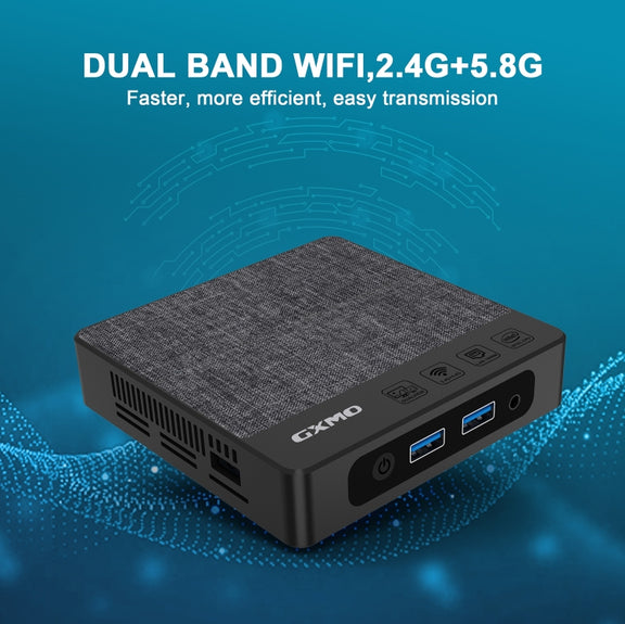 GXMO N42 Windows 11 Intel Gemini Lake N4000 Mini PC NVME SSD WiFi Mini Desktop Computer, Specification:6GB+64GB(Black)