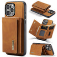 For iPhone 16 Pro Max DG.MING M1 Series 3-Fold Multi Card Wallet Leather Phone Case(Brown) - iPhone 16 Pro Max Cases by DG.MING | Online Shopping South Africa | PMC TechLife | Buy Now Pay Later Mobicred