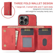 For iPhone 16 Pro Max DG.MING M1 Series 3-Fold Multi Card Wallet Leather Phone Case(Red)