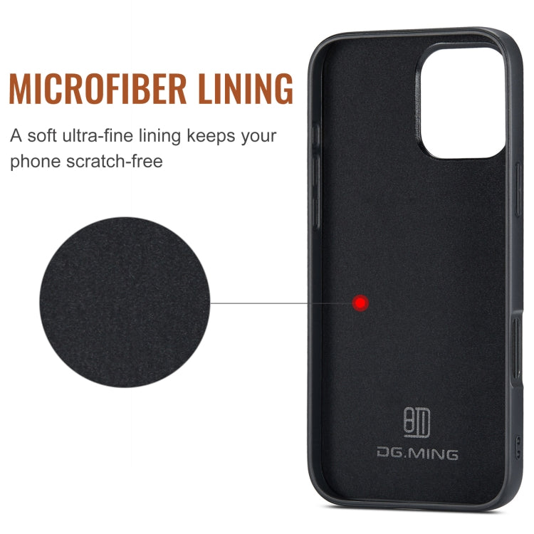 For iPhone 16 Pro Max DG.MING M1 Series 3-Fold Multi Card Wallet Leather Phone Case(Red)