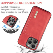 For iPhone 16 Pro Max DG.MING M1 Series 3-Fold Multi Card Wallet Leather Phone Case(Red)
