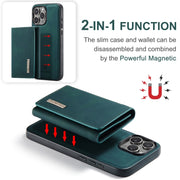 For iPhone 16 Pro DG.MING M1 Series 3-Fold Multi Card Wallet Leather Phone Case(Green)