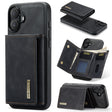 For iPhone 16 Plus DG.MING M1 Series 3-Fold Multi Card Wallet Leather Phone Case(Black) - free shipping - PMC TechLife - Order now!