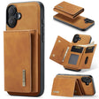 For iPhone 16 Plus DG.MING M1 Series 3-Fold Multi Card Wallet Leather Phone Case(Brown) - free shipping - PMC TechLife - Order now!