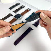 For Apple Watch Ultra 2 49mm Retro Texture Leather Watch Band(Black)