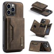 For iPhone 15 Pro DG.MING M2 Series 3-Fold Card Bag Wallet Leather Phone Case(Coffee) - iPhone 15 Pro Cases by DG.MING | Online Shopping South Africa | PMC TechLife | Buy Now Pay Later Mobicred