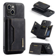 For iPhone 15 Plus DG.MING M2 Series 3-Fold Card Bag Wallet Leather Phone Case(Black) - iPhone 15 Plus Cases by DG.MING | Online Shopping South Africa | PMC TechLife | Buy Now Pay Later Mobicred