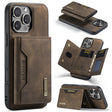 For iPhone 16 Pro Max DG.MING M2 Series 3-Fold Card Bag Wallet Leather Phone Case(Coffee) - free shipping - PMC TechLife - Order now!