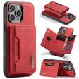 For iPhone 16 Pro Max DG.MING M2 Series 3-Fold Card Bag Wallet Leather Phone Case(Red) - iPhone 16 Pro Max Cases by DG.MING | Online Shopping South Africa | PMC TechLife | Buy Now Pay Later Mobicred