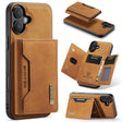 For iPhone 16 Plus DG.MING M2 Series 3-Fold Card Bag Wallet Leather Phone Case(Brown) - iPhone 16 Plus Cases by DG.MING | Online Shopping South Africa | PMC TechLife | Buy Now Pay Later Mobicred