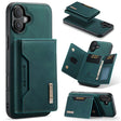 For iPhone 16 Plus DG.MING M2 Series 3-Fold Card Bag Wallet Leather Phone Case(Green) - free shipping - PMC TechLife - Order now!