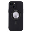 For iPhone 15 Plus Cloth Texture MagSafe Magnetic PU Phone Case(Black) - iPhone 15 Plus Cases by PMC TechLife | Online Shopping South Africa | PMC TechLife