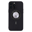 For iPhone 15 Pro Max Cloth Texture MagSafe Magnetic PU Phone Case(Black) - iPhone 15 Pro Max Cases by PMC TechLife | Online Shopping South Africa | PMC TechLife