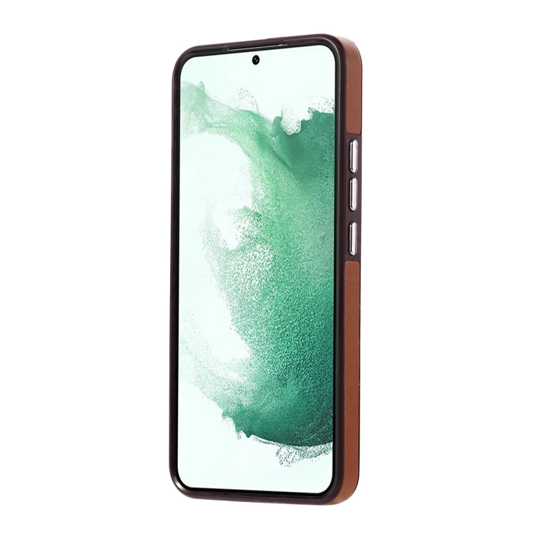 For Samsung Galaxy S23+ 5G Side Leather Magsafe Phone Case(Brown)