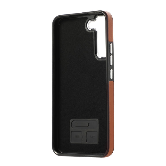 For Samsung Galaxy S23+ 5G Side Leather Magsafe Phone Case(Brown)