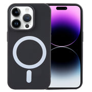 For iPhone 15 Pro MagSafe Liquid Silicone Phone Case(Black)
