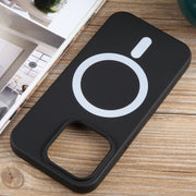 For iPhone 15 Pro MagSafe Liquid Silicone Phone Case(Black)