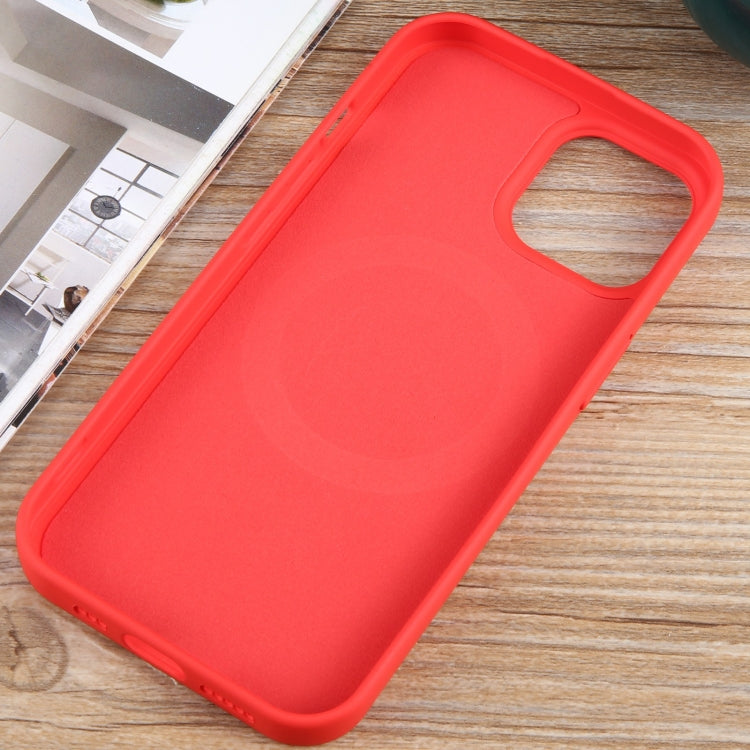 For iPhone 15 Plus MagSafe Liquid Silicone Phone Case(Red)