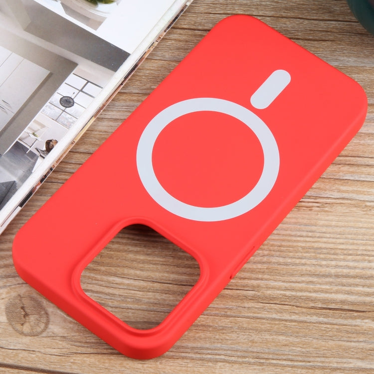 For iPhone 14 Pro Max MagSafe Liquid Silicone Phone Case(Red)