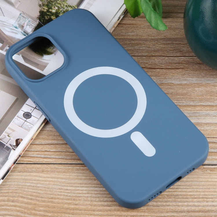For iPhone 13 MagSafe Liquid Silicone Phone Case(Blue)