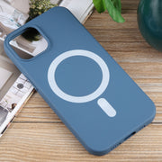 For iPhone 13 MagSafe Liquid Silicone Phone Case(Blue)