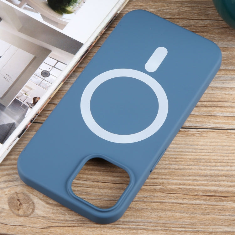 For iPhone 13 MagSafe Liquid Silicone Phone Case(Blue)