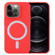For iPhone 12 Pro MagSafe Liquid Silicone Phone Case(Red) - iPhone 12 / 12 Pro Cases by PMC TechLife | Online Shopping South Africa | PMC TechLife