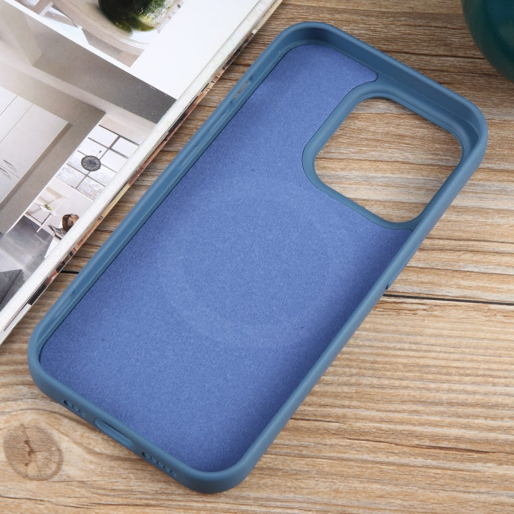For iPhone 12 Pro MagSafe Liquid Silicone Phone Case(Blue)