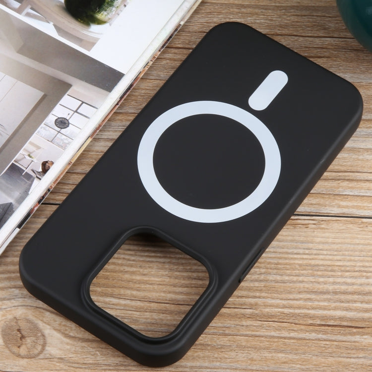 For iPhone 11 Pro MagSafe Liquid Silicone Phone Case(Black)