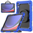 For Samsung Galaxy Tab S9+ / S10+ D Type Silicone Hybrid PC Tablet Case with Handle Holder(Blue) - free shipping - PMC Jewellery - Order now!