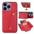 For iPhone 16 Pro Max Double Buckle Card Slots PU + TPU Phone Case(Red) - iPhone 16 Pro Max Cases by PMC TechLife | Online Shopping South Africa | PMC TechLife | Buy Now Pay Later Mobicred