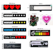 EL Luminous Car Stickers Cold Light Car Stickers Car Luminous Pattern Decoration(Driver Safe)
