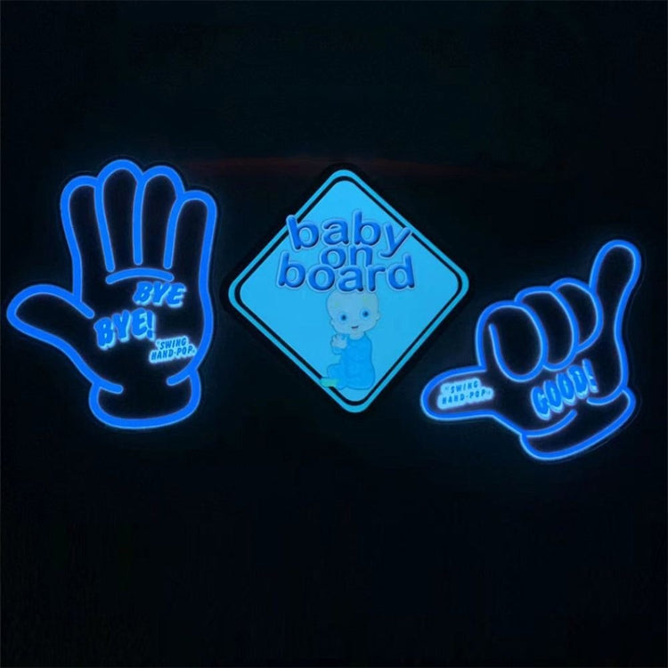 EL Luminous Car Stickers Cold Light Car Stickers Car Luminous Pattern Decoration(Boost)