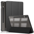 For Samsung Galaxy Tab S9+ Acrylic 3-folding Smart Leather Tablet Case(Black) - Galaxy Tab S9+ Cases by PMC TechLife | Online Shopping South Africa | PMC TechLife