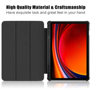 For Samsung Galaxy Tab S9 Acrylic 3-folding Painted Smart Leather Tablet Case(Big Eyes ME)