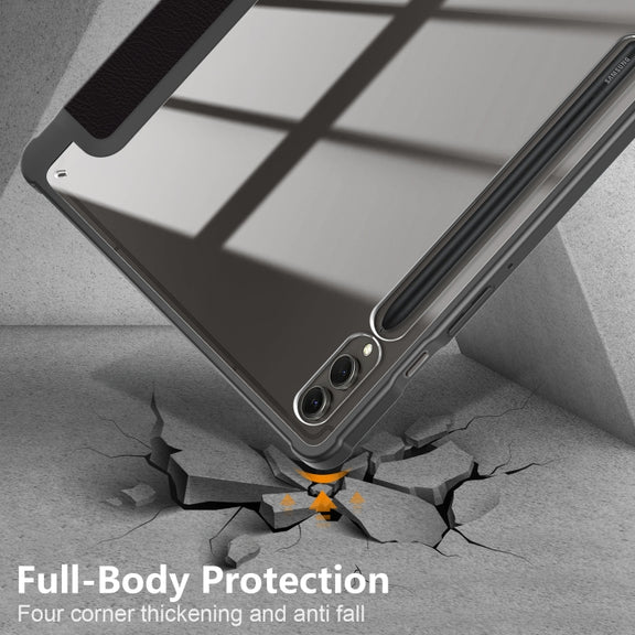 For Samsung Galaxy Tab S9+ Acrylic 3-folding Painted Smart Leather Tablet Case(Big Eyes ME)