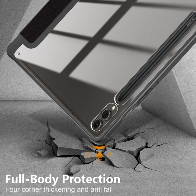 For Samsung Galaxy Tab S9+ Acrylic 3-folding Painted Smart Leather Tablet Case(Big Eyes ME)