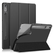 For Lenovo Tab P12 12.7 /P12 Pro 2nd Gen 3-folding TPU Smart Leather Tablet Case(Black)