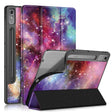 For Lenovo Tab P12 12.7 /P12 Pro 2nd Gen 3-folding Painted TPU Smart Leather Tablet Case(Milky Way) - Lenovo by PMC TechLife | Online Shopping South Africa | PMC TechLife | Buy Now Pay Later Mobicred