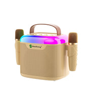New RiXing NR8805 TWS Portable Smart Bluetooth Speaker with RGB Lighting(Beige)