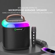 New RiXing NR8805 TWS Portable Smart Bluetooth Speaker with RGB Lighting(Black)