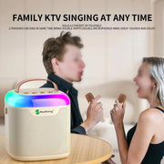 New RiXing NR8805 TWS Portable Smart Bluetooth Speaker with RGB Lighting(Black)