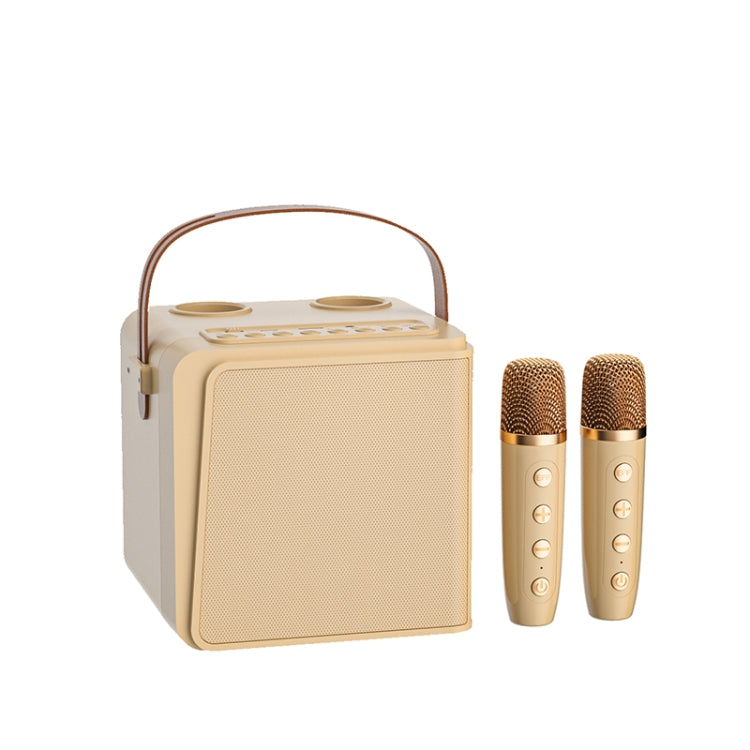 New RiXing NR8807 TWS Portable Handheld Noise Reduction Smart Wireless Bluetooth Speaker(Beige)