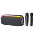 New RiXing NR8809 20W Outdoor Portable TWS Smart Wireless Bluetooth Speaker, Style:Dual Mic(Grey) - free shipping - PMC Jewellery - Order now!