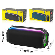 New RiXing NR8809 20W Outdoor Portable TWS Smart Wireless Bluetooth Speaker, Style:Single Mic(Red)