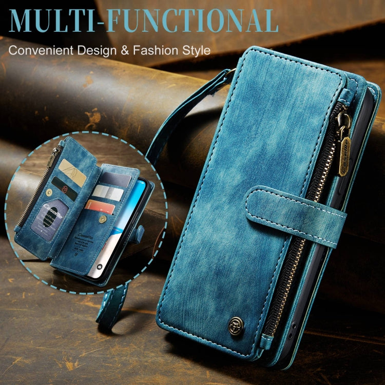 For iPhone 15 CaseMe C30 Multifunctional Leather Phone Case(Blue)