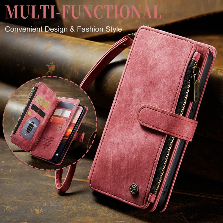 For iPhone 15 CaseMe C30 Multifunctional Leather Phone Case(Red)